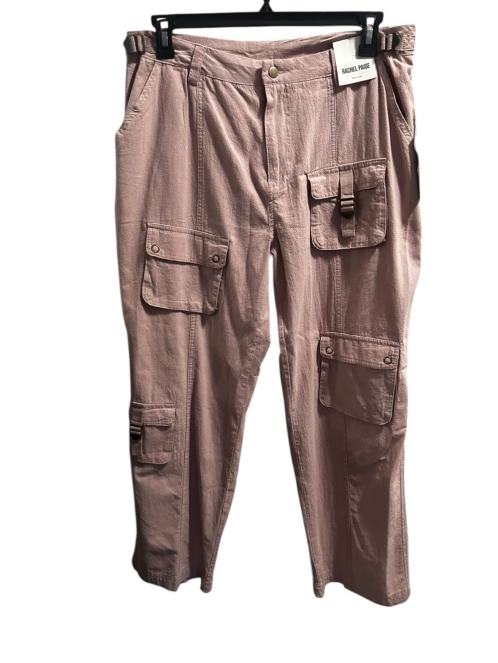 Rachel Paige Cargo Pants Cotton Dusty Rose size XL NWT - Picture 2 of 5
